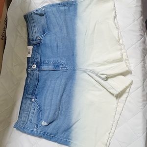 STYLE & CO Women's Distressed Bleach Dip Dye Frayed Hem Shorts